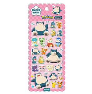Pegatinas Coreanas de Pokémon con Diseño de Snorlax, Adhesivos 3D con Personajes Lindos para Diario, Laptop, Teléfono, Decoración, Anime Infantil, Venta al Por Mayor - Product Image 3