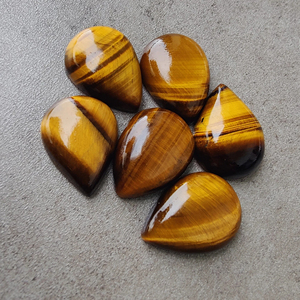 Pierre précieuse naturelle œil de tigre de qualité AAA+ en forme de poire, calibrée, pour la fabrication de bijoux - Product Image 5