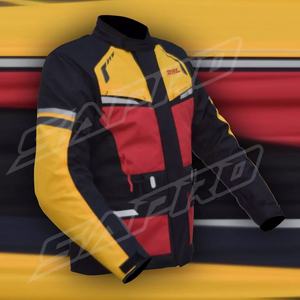 Veste de tourisme imperméable pour hommes pour la moto 3/4 longueur CE protecteurs veste de visibilité nocturne réfléchissante équipement d'équitation - Product Image 3