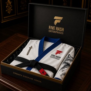 Uniforme de karaté léger avec tissu résistant, coupe professionnelle, mouvements fluides et soutien confortable pour l'entraînement. Uniformes de karaté. - Product Image 5