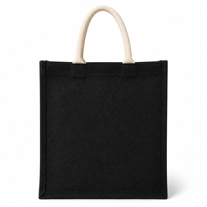 กระเป๋า Better Bag Better Planet กระเป๋าผ้าปอกระเจาแบบรักษ์โลก ทนทาน พร้อมหูหิ้วเชือก ขนาดกลาง ลายใบไม้ สำหรับใส่ของชำและใช้ไปชายหาด - Product Image 3