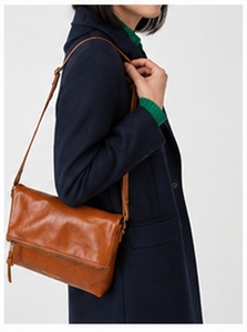 Premium Genuine Leather <b>Vintage</b> Fashion Summer Foldover Crossbody Bag for Women Designer Shoulder Messenger <b>Purse</b> Zip Adjustable - Product Image 4