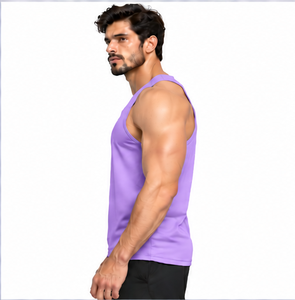 Débardeur sans manches pour hommes, respirant, pour l'été, la gym, le fitness, séchage rapide, vêtements de sport, grandes tailles, logo et couleur personnalisés, vente en gros - Product Image 3