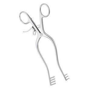 WEITLANER 200 mm 7,78 po Rétracteur auto-serrant 3 x 4 dents semi-affûtées non stériles Rétracteur articulé Adson - Product Image 4