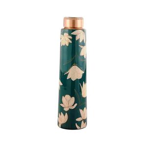 Bouteille d'eau en cuivre martelé de luxe, 1 litre, gaufrée, en cuivre pur, écologique, portable - Product Image 1