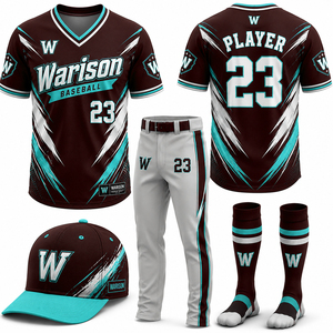 100% Polyester Baseball Teamwear Uniform Set Plus Size Unisex Sublimation Sportswear Baseball Academy Uniform Kit - Product Image 5