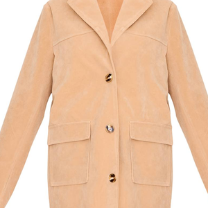 New Autumn <b>Beige</b> Retro Casual <b>Women's</b> & Men Slim Long Sleeve Blazer <b>Jacket</b> Fashion Office Coat OEM ODM Manufacturer Wholesale - Product Image 5
