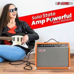 Amplificador de práctica de guitarra portátil acústico bajo eléctrico de 40W con altavoz portátil - Product Image 6