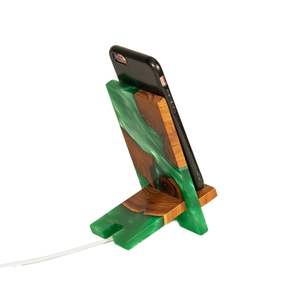 Nuevo Diseño de Soporte para Teléfono de Madera de Olivo y Resina, Soporte de Teléfono de Lujo con Logotipo Personalizado, Nuevo Estilo 2026, Decoración de Oficina, Craftera Exports - Product Image 3