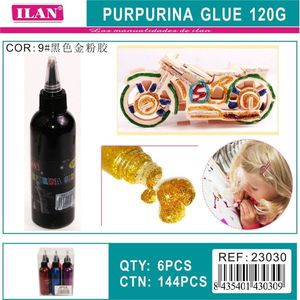 Colla Glitterata ILAN 120G con Polvere Nera e Oro per Progetti Artistici e Fai-da-Te - Product Image 3