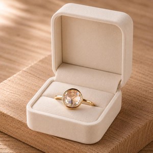 Bague de fiançailles et de mariage classique solitaire en or plaqué or rose avec diamant de laboratoire couleur E certifié IGI, vente en gros - Product Image 4