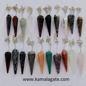 Bán Buôn Chakra Phong Cách Pha Lê Con Lắc Hỗn Hợp Thạch Anh Hồng Khác Chữa Bệnh Tinh Thể Mặt Với Chuỗi Bán Quý Đá Thủ Công Mỹ Nghệ - Product Image 2