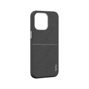 TOTU étui de téléphone à anneau magnétique en cuir végétalien revêtement anti-empreintes digitales Dissipation thermique pour Protection de luxe de la série 15 - Product Image 1