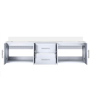 Bianco Lucido 72 Pollici L X 22 Pollici Mobile Bagno Doppio con Top in Marmo Coltivato - Product Image 5