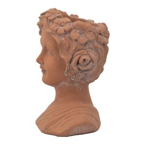 9x5.5x9.5 marrone testa busto fioriera stile greco in cemento ornamento da giardino per interni ed esterni decorazioni per la casa - Product Image 6