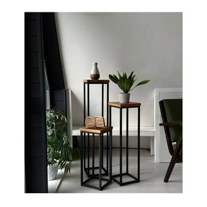 Contemporary Metal Plant <b>Pot</b> <b>Stand</b> with Durable Structure for Indoor Outdoor Garden Balcony Living Room Planter Holder - Product Image 5