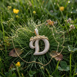 Iced 925 <b>Silver</b> Rose Gold Plated Moissanite Hip Hop Custom <b>Initial</b> Alphabet Letter Diamond Pendant Cross Thrones Design <b>Necklace</b> - Product Image 3