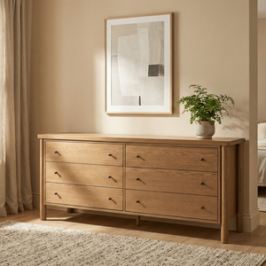 Cómoda Escandinava Linora, Ecológica y Duradera, de Madera con Acabado Natural, Mueble de Almacenamiento Minimalista para Sala de Estar - Product Image 5