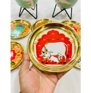 ของขวัญพิมพ์ลายวัวแบบดิจิทัลสวยงาม ขนาด 6 นิ้ว ผลิตจากเงินเยอรมัน เป็นมิตรกับสิ่งแวดล้อม แบรนด์แกเนช สำหรับตกแต่งและใช้ในพิธีกรรม - Product Image 1