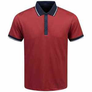 Polos personalizados de secado rápido con botones y bordado para equipos. - Product Image 1