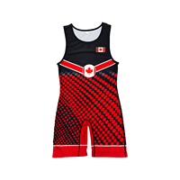 Singlet de Lucha Sublimado Personalizado, Unisex, Transpirable, de Secado Rápido, Ligero, Duradero, Ajustado, 100% Spandex/Poliéster, 180g