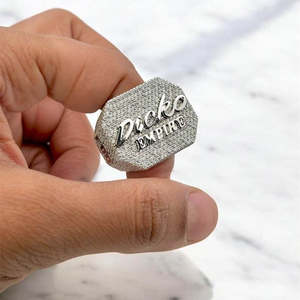 925 Sterling Silver Custom <b>Name</b> Championship <b>Ring</b> Iced Out Moissanite Hip Hop Statement Personalized <b>Ring</b> - Product Image 3