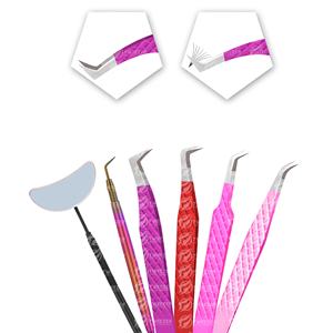 Beautiful Color Stainless Steel Volume <b>Individual</b> <b>Lash</b> Tweezers Diamond Grip Eyelash Extension Tweezers Beauty Tools - Product Image 1