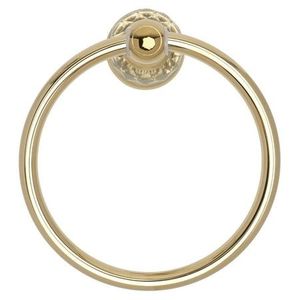Premium Polished Gold <b>Bathroom</b> Towel Ring Holder Round Wall Mounted Brass Towel Rack High End <b>Bathroom</b> Hardware Accessories - Product Image 3