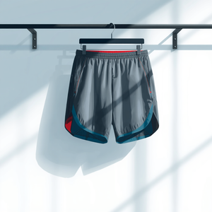 Stretch Solid Casual Athletic <b>Layered</b> Men's Shorts Eco-Friendly Performance Sportswear with OEM/ODM Customization - Product Image 2