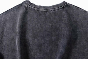 T-shirt femme délavé style vintage, coupe oversize, décontracté, respirant, mode sport, manches longues - Product Image 5