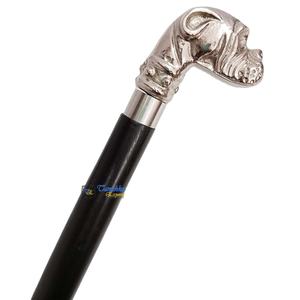 Bastón de Aluminio y Madera Vintage Resistente, Hecho a Mano, para Caminar al Aire Libre, con Mango en Forma de Cabeza de Bulldog, Diseño Antiguo - Product Image 3