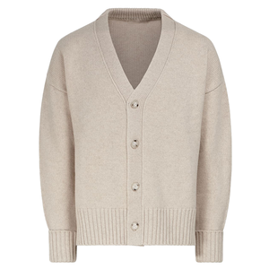 Top Trending Men's V-neck Cardigan Full Sleeve Solid Color <b>Button</b> Closure Winter Wear Anti-Pilling Comfortable Soft Knit 100% - Product Image 1