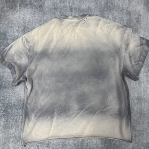 Vintage Winter Men's Short Sleeve T-Shirts 100% Cotton <b>Knitted</b> Eco-Friendly 300g Fabric Weight 3D Pattern - Product Image 2