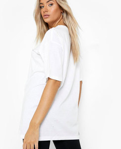 T-shirt pour femme en coton de haute qualité, prix bas, personnalisable avec logo, impression numérique, motif graphique uni, vente en gros - Product Image 2