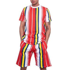 Conjunto casual de verano para hombre, conjunto de dos piezas, camisa de manga corta y pantalones cortos - Product Image 1