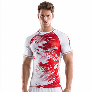 Camiseta Deportiva de Compresión para Hombre, Ropa de Entrenamiento, Camiseta de Protección Solar con Estampado Personalizado, Ropa de Playa, Camiseta de Protección Solar con Estampado para Hombre - Product Image 4