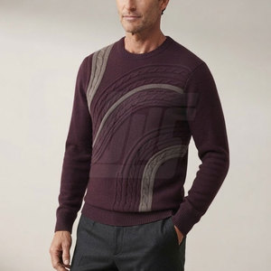Pull tricoté tendance pour homme – Léger, chaud et décontracté, en tissu doux, col rond, poignets et ourlet côtelés - Product Image 5