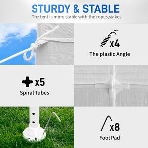 Carpa para Bodas y Fiestas de 10x10 Pies con Diseño de Malla para Eventos al Aire Libre - Product Image 3