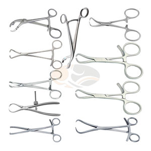 Kit de pinces à os 10 pièces en acier inoxydable robuste, type Kern, auto-centrantes, pour chirurgie orthopédique - Product Image 2