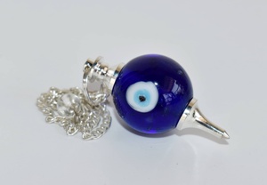 Péndulos de Cristal de Cuarzo Tallados con Ojo Turco para Meditación, Reiki, Brujería, Sanación y Equilibrio, Venta al por Mayor - Product Image 6