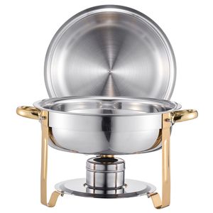 Set da 4 Chafing Dish in Acciaio Inossidabile da 5 Qt per Buffet, con 4 Vasche Grandi, Controllo Manuale della Temperatura, Scaldavivande per Catering con Coperchio e Serbatoio Acqua - Product Image 1
