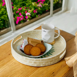 Bandeja MOP de PERFECT ENTERPRISES con Incrustaciones Intrincadas de Madreperla, Decoración Elegante para su Sala de Estar - Product Image 3