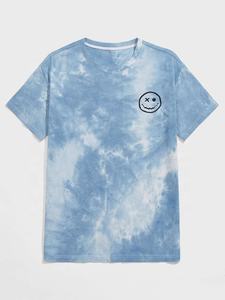 Camiseta personalizada con tinte de corbata para hombre, Camiseta lisa de alta calidad al por mayor para hombre, camiseta informal con estampado de algodón 100% personalizado, camisetas en blanco - Product Image 2