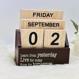 Calendario de Madera, Inspiración Diaria, Calendario de Escritorio de Madera Natural Hecho a Mano, Frases de Vida, Regalo Motivacional, Decoración para el Hogar y la Oficina - Product Image 4