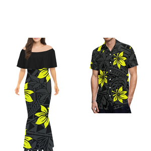 Diseño Popular, Nuevas Llegadas, Ropa de Pareja, 2 Piezas, Camisas Estampadas de Manga Larga, Vestido Elegante Informal - Product Image 1