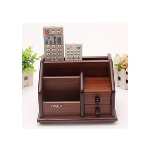 Support à stylos en bois rustique, organisateur de papeterie en bois naturel pour stylos, crayons, fournitures artistiques et accessoires de bureau - Product Image 1