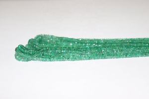 Cuentas Redondas Facetadas de Esmeralda de 2.5mm al por Mayor, Hebras de 20 Pulgadas, 3mm de Altura para la Fabricación de Joyas, Piedra Preciosa Natural - Product Image 3