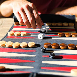 Pions de Backgammon Personnalisés, Échiquier en Cuir Décoratif de Haute Qualité, Jeu d'Échecs Royal, Ensemble de Jeu de Société, Jeu de Voyage Intérieur/Extérieur - Product Image 3
