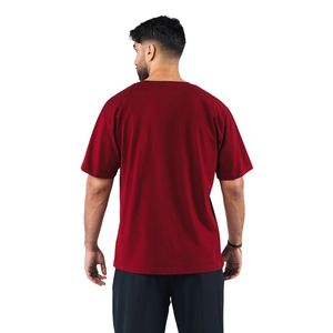 เสื้อยืดกราฟิกสีแดงสำหรับผู้ชาย ผ้าฝ้ายพรีเมียม คอกลม สไตล์ลำลองแนวสตรีทแวร์ แรงบันดาลใจจากมอเตอร์สปอร์ต - Product Image 6