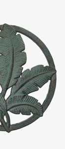Trivet de Hierro Fundido con Acabado Verde Oscuro de Lujo, Diseño de Hoja Tropical, Resistente al Calor, Soporte para Ollas de Metal, Suministro Directo de Fábrica, Pedido al por Mayor - Product Image 6